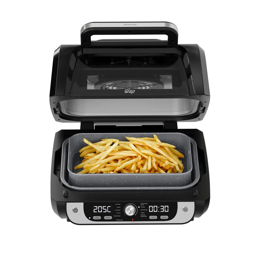 Fritadeira Elétrica Air Fryer WAP Barbecue com Painel Digital e 12 Funções 220V