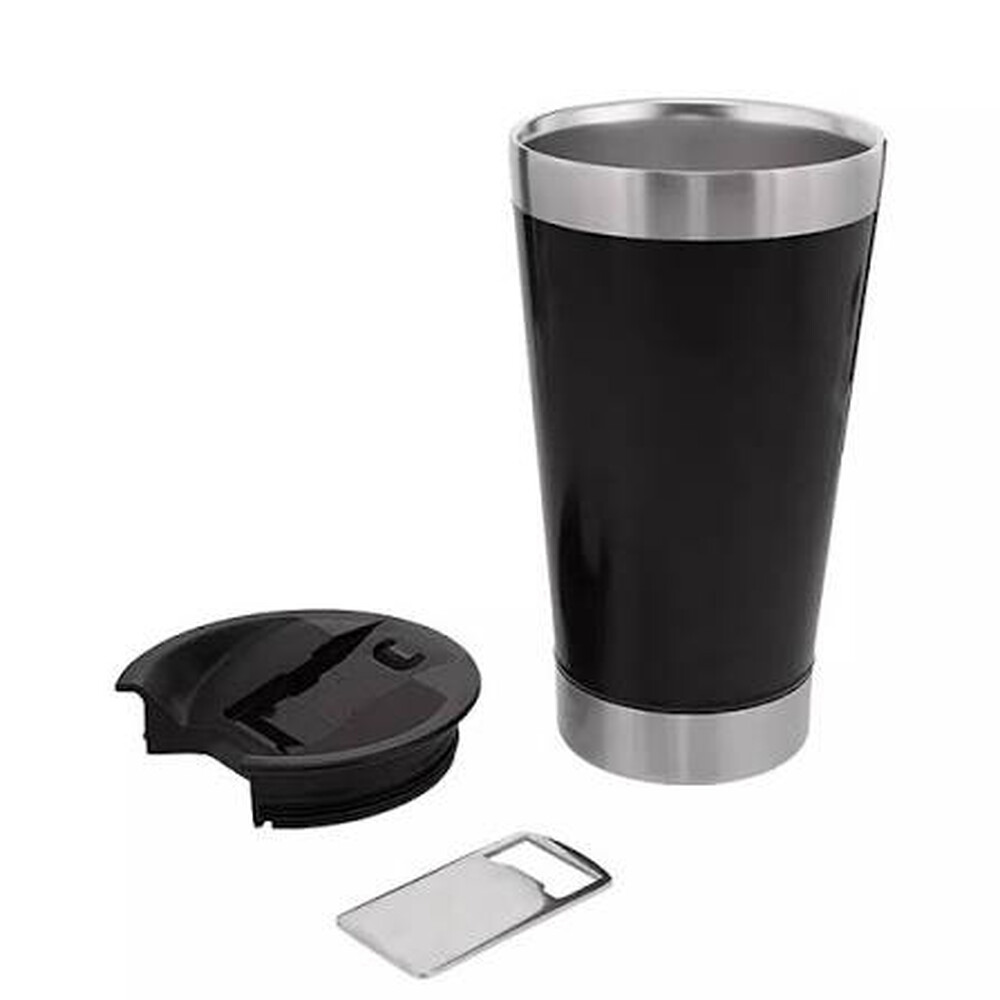 Copo Térmico 473ml Aço Inox Com Tampa e Abridor - Steel