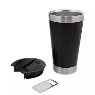 Copo Térmico 473ml Aço Inox Com Tampa e Abridor - Steel
