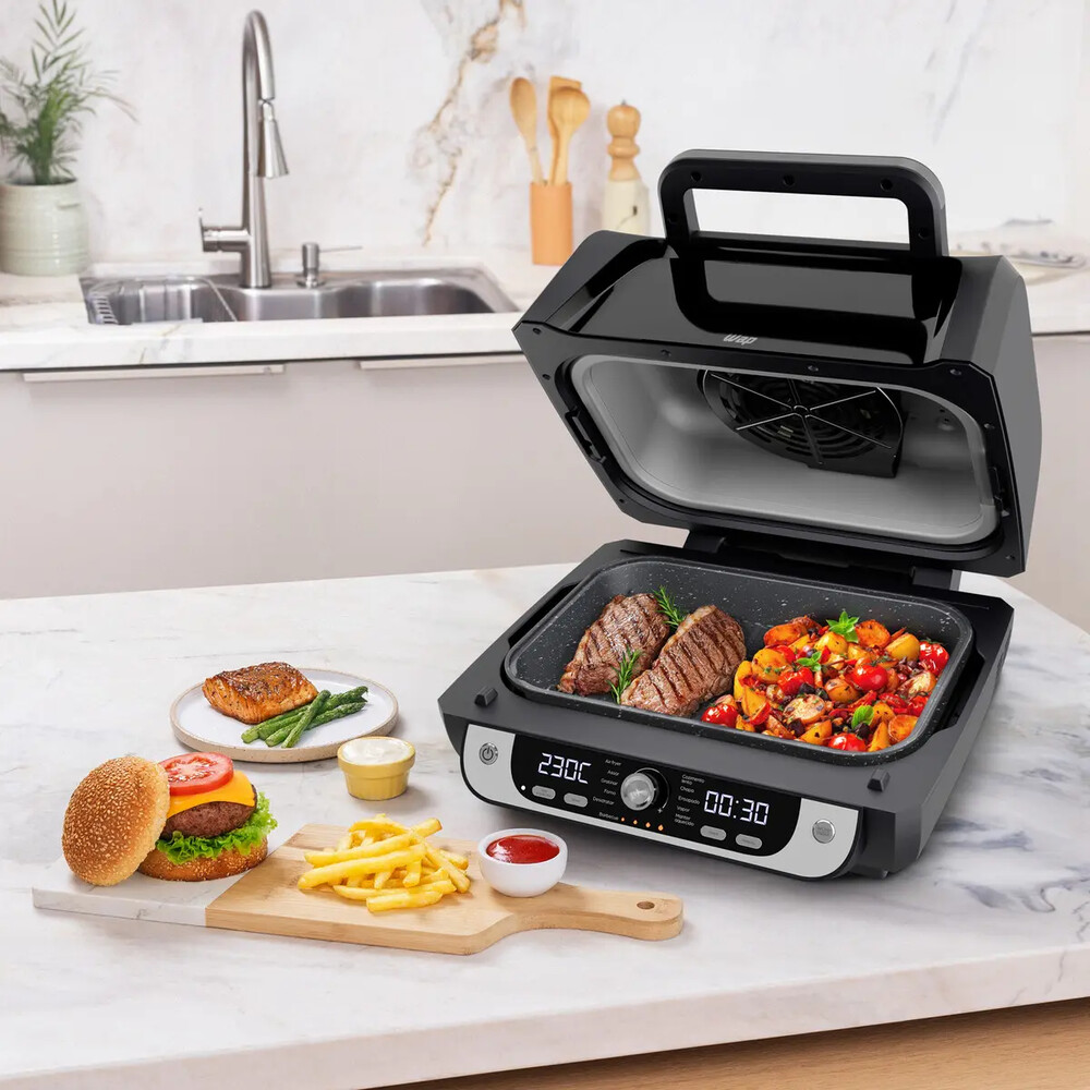 Fritadeira Elétrica Air Fryer WAP Barbecue com Painel Digital e 12 Funções 220V