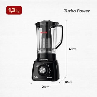 Liquidificador Turbo Power Mondial 550W - L-99 FB